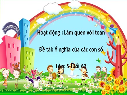 Bài giảng Mầm non Lớp Lá - Hoạt động: Làm quen với toán - Đề tài: Ý nghĩa của các con số