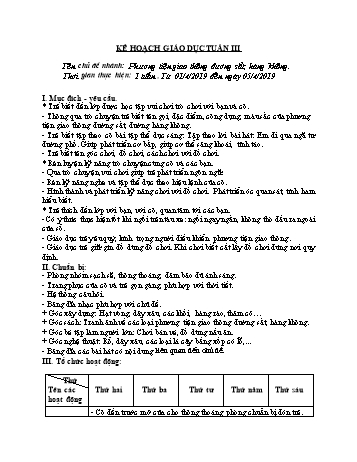 Giáo án Mầm non Khối Nhà trẻ - Chủ đề 8: Bé thích đi bằng phương tiện giao thông gì? - Chủ đề nhánh 3: Phương tiện giao thông đường sắt, hàng không - Năm học 2019-2020