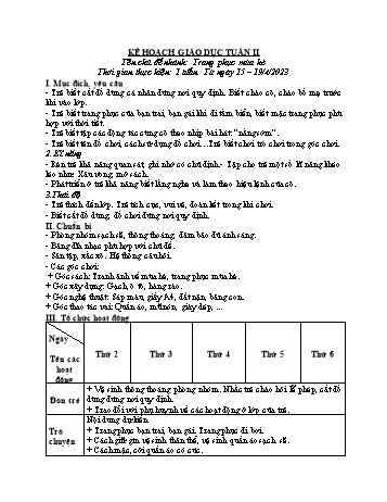 Giáo án Mầm non Lớp Nhà trẻ - Chủ đề 9: Mùa hè đến rồi - Chủ đề nhánh 2: Trang phục mùa hè - Năm học 2022-2023