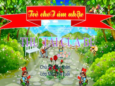 Bài giảng Mầm non Lớp Mầm - Chủ đề: Bản thân - Trường Mầm non số 1 Kim Sơn