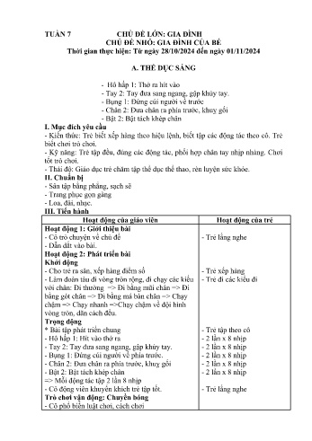 Giáo án Mầm non Khối Nhà trẻ - Tuần 7 - Chủ đề: Gia đình của bé - Năm học 2024-2025 - Trường Mầm non Bát Xát