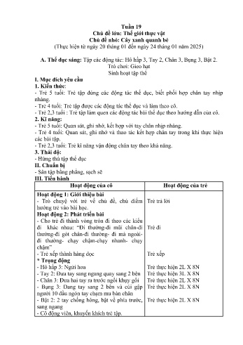 Giáo án Mầm non Lớp Chồi - Tuần 19 - Chủ đề: Cây xanh quanh bé - Năm học 2024-2025 - Trường Mầm non Nậm Pung