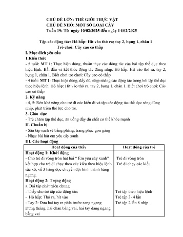 Giáo án Mầm non Lớp Chồi - Tuần 19 - Chủ đề: Một số loại cây - Năm học 2024-2025 - Trường Mầm non số 1 Thượng Hà