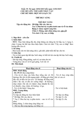 Giáo án Mầm non Lớp Chồi - Tuần 19: Một số loại cây - Năm học 2024-2025 - Trường Mầm non số 1 Thượng Hà