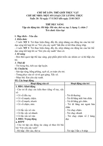 Giáo án Mầm non Lớp Chồi - Tuần 20 - Chủ đề: Một số loại cây lương thực - Năm học 2024-2025 - Trường Mầm non số 1 Thượng Hà