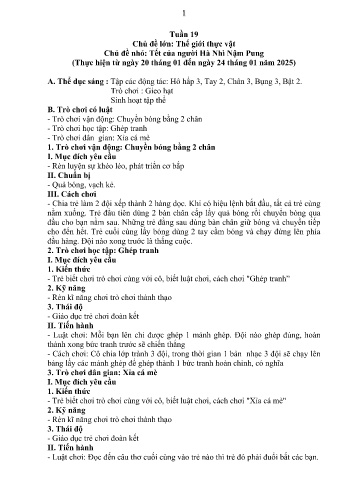 Giáo án Mầm non Lớp Lá - Tuần 19 - Chủ đề: Tết của người Hà Nhì Nậm Pung - Năm học 2024-2025 - Trường Mầm non Nậm Pung