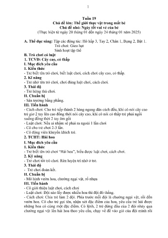 Giáo án Mầm non Lớp Mầm - Tuần 19 - Chủ đề: Ngày tết vui vẻ của bé - Năm học 2024-2025 - Trường Mầm non Nậm Pung