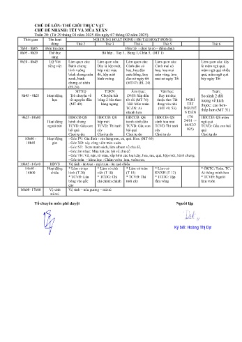Giáo án Mầm non Lớp Mầm - Tuần 20 - Chủ đề: Tết và mùa Xuân - Năm học 2024-2025 - Hoàng Thị Dự