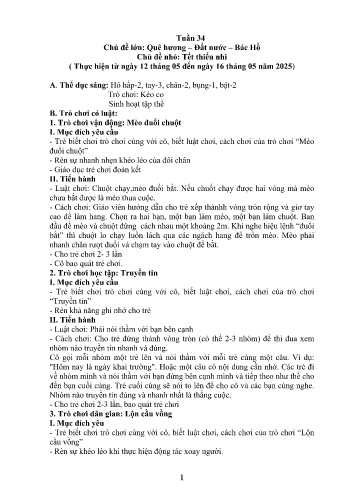 Giáo án Mầm non Lớp Mầm - Tuần 34 - Chủ đề: Tết thiếu nhi - Năm học 2024-2025 - Trường Mầm non Nậm Pung