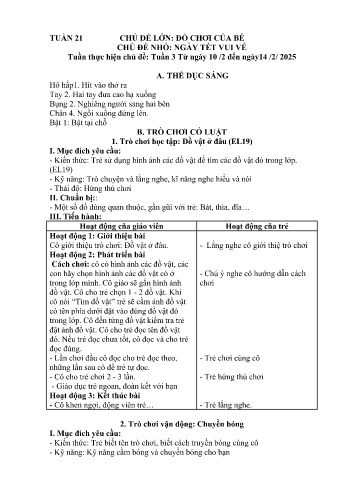 Giáo án Mầm non Lớp Nhà trẻ - Tuần 21 - Chủ đề: Ngày Tết vui vẻ - Năm học 2024-2025 - Trường Mầm non Bát Xát
