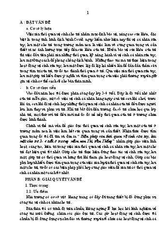 Biện pháp rèn thói quen vệ sinh rửa tay, lau mặt cho trẻ 3-4 tuổi ở trường mầm non Thị trấn Thắng