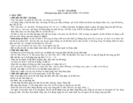 Giáo án Mầm non Khối Chồi - Chủ đề 3: Gia đình - Năm học 2024-2025