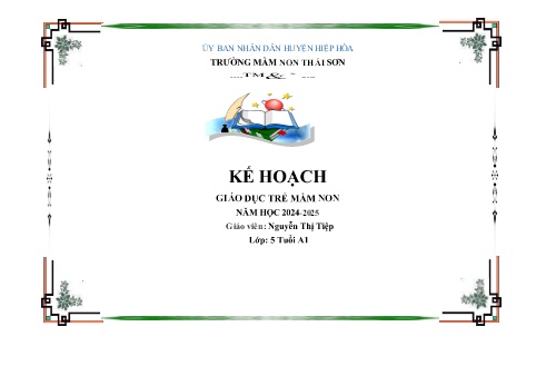 Giáo án Mầm non Khối Lá - Chủ đề 2: Bản thân - Năm học 2024-2025 - Nguyễn Thị Tiệp