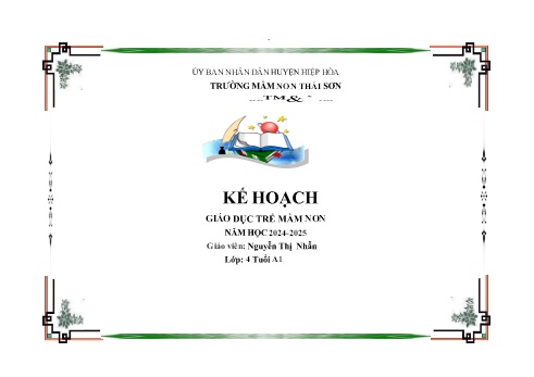 Giáo án Mầm non Lớp Chồi - Chủ đề 10: Quê hương. Đất nước. Bác Hồ - Năm học 2024-2025 - Nguyễn Thị Nhẫn