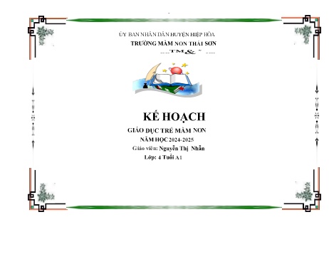 Giáo án Mầm non Lớp Chồi - Chủ đề 3: Gia đình thân yêu - Năm học 2024-2025 - Nguyễn Thị Nhẫn