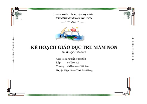 Giáo án Mầm non Lớp Chồi - Chủ đề 7: Thế giới thực vật - Năm học 2024-2025 - Nguyễn Thị Nhẫn