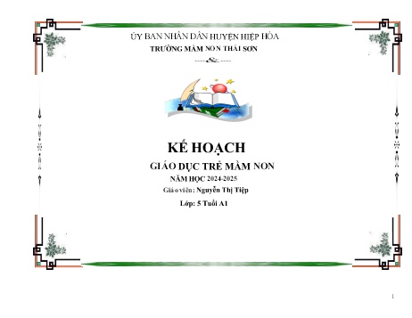 Giáo án Mầm non Lớp Lá - Chủ đề 3: Gia đình - Năm học 2024-2025 - Nguyễn Thị Tiệp