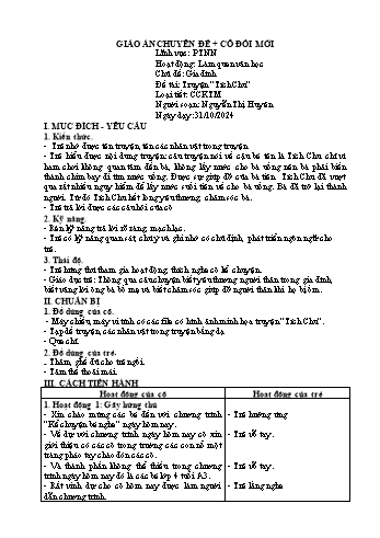 Giáo án Mầm non Lớp Lá - Chủ đề: Gia đình - Đề tài: Truyện Tích chu - Năm học 2024-2025 - Nguyễn Thị Huyên