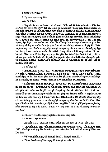 Một số giải pháp rèn kỹ năng sống cho trẻ tại lớp mẫu giáo 5-6 tuổi A1 vùng dân tộc thiểu số trường Mầm non Lục Sơn