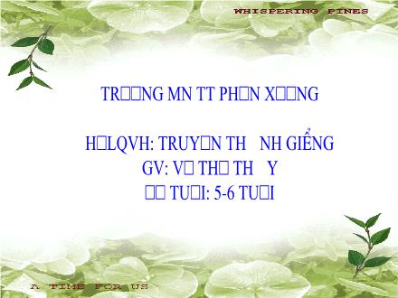 Bài giảng Mầm nn Lớp Lá - Đề tài: Truyện Thánh gióng - Vũ Thị Thùy