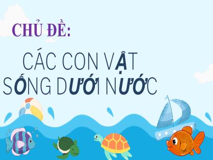 Bài giảng Mầm non Lớp Chồi - Chủ đề: Các con vật sống dưới nước