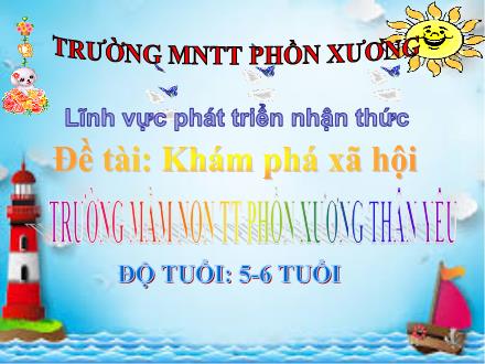 Bài giảng Mầm non Lớp Lá - Đề tài: Khám phá xã hội - Trường Mầm non Thị trấn Phồn Xương